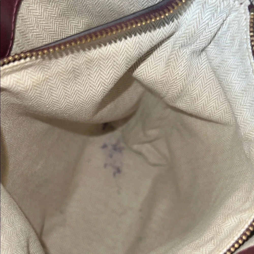 Tory Burch Miller Bucket Bag Deep Burgundy Rare Color Shoulder Bag Purse - Picture 13 of 17